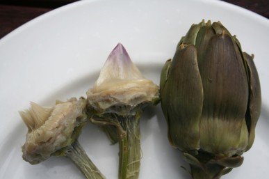 Cooking and eating an artichoke